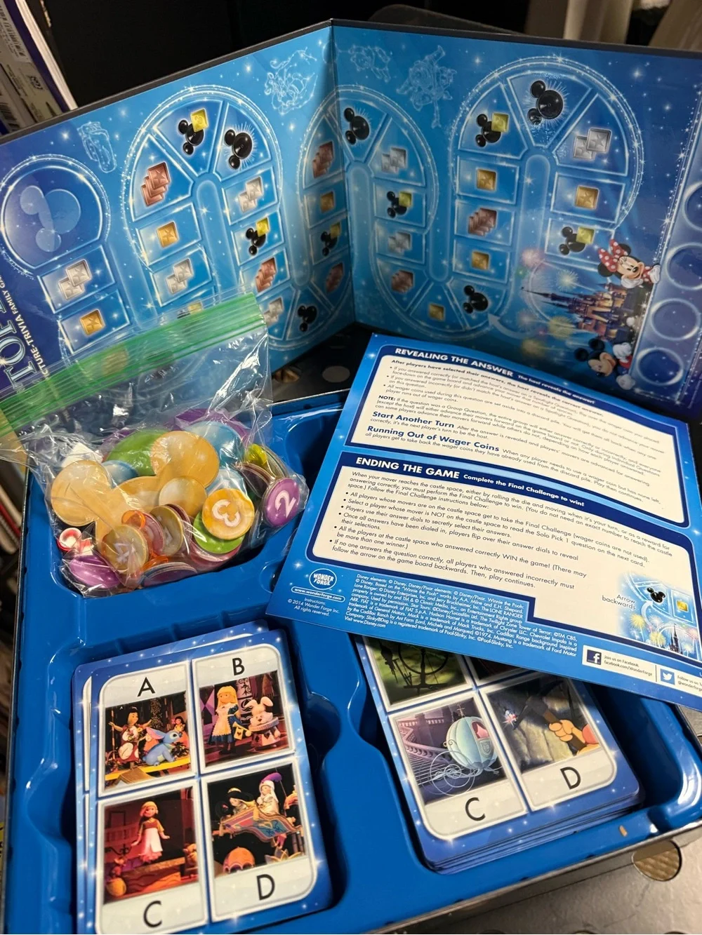 Disney Pictopia Picture-Trivia Game Box with Colorful Character Art